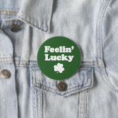 Feelin' Lucky Kleeblatt Button (Beispiel)