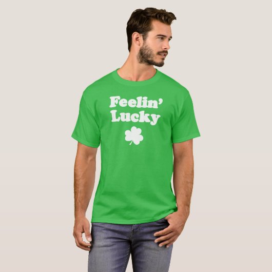 Feelin' Lucky Kleeblatt (ON DARK) T-Shirt (Vorne ganz)