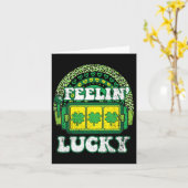 Feelin Lucky St Patricks Day Kleeblatt 4 Leaf Clov Karte (Gelbe Blume)