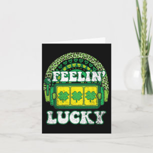 Feelin Lucky St Patricks Day Kleeblatt 4 Leaf Clov Karte