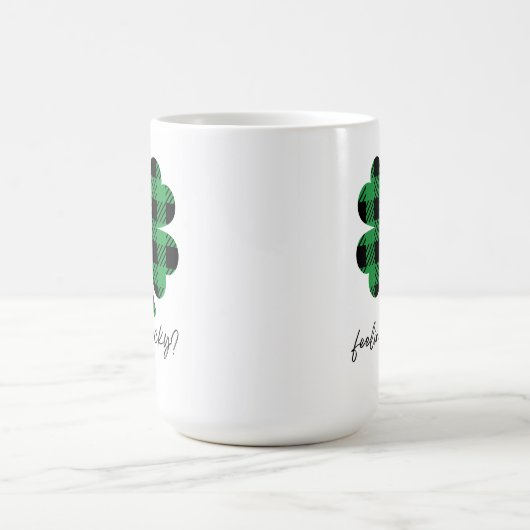 Feelin Lucky? St. Patrick's Day Tasse (Mittel)