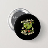 Feelin’ Matcha Better Today Kawaii Cute Boba Bubbl Button (Vorne & Hinten)