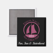 "Feelin Nauti" Girl's Trip Personalisiert Magnet (Vorderseite/Rückseite)