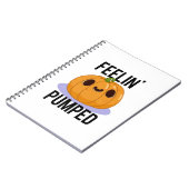 Feelin Pumped Funny Pumpkin Pub Notizblock (Linke Seite)
