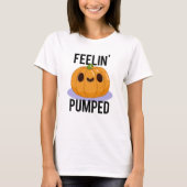 Feelin Pumped Funny Pumpkin Pub T-Shirt (Vorderseite)
