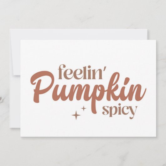Feelin' Pumpkin Spicy Karte (Vorderseite)