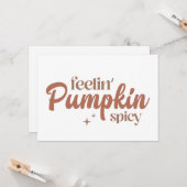 Feelin' Pumpkin Spicy Karte (Vorderseite/Rückseite Beispiel)