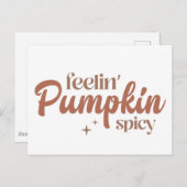Feelin' Pumpkin Spicy Postkarte (Vorne/Hinten)