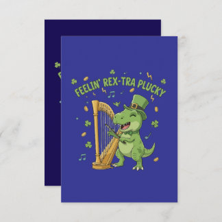 Feelin' Rex-tra Plucky Funny St. Patrick's Day Dankeskarte