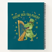 Feelin' Rex-tra Plucky Funny St. Patrick's Day Notizblock (Rückseite)