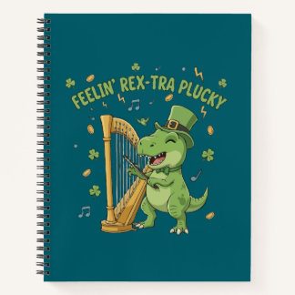 Feelin' Rex-tra Plucky Funny St. Patrick's Day Notizblock