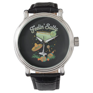 Feelin' Salty Margarita Funny Cinco De Mayo Armbanduhr