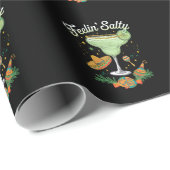 Feelin' Salty Margarita Funny Cinco De Mayo Geschenkpapier (Rolleneckpunkt)