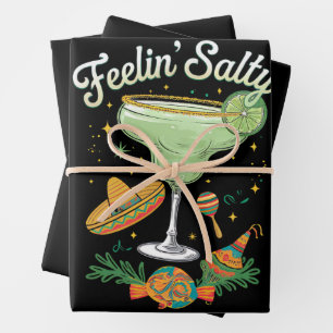 Feelin' Salty Margarita Funny Cinco De Mayo Geschenkpapier Set