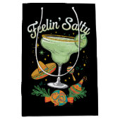 Feelin' Salty Margarita Funny Cinco De Mayo Mittlere Geschenktüte (Vorderseite)