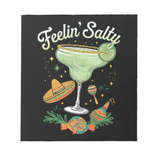 Feelin' Salty Margarita Funny Cinco De Mayo Notizblock
