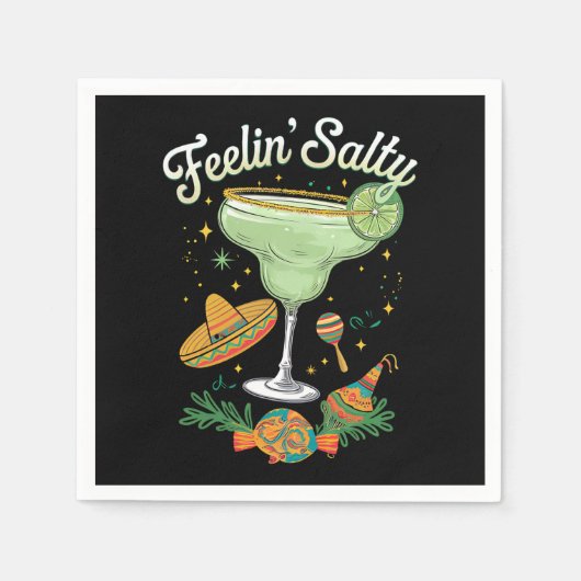 Feelin' Salty Margarita Funny Cinco De Mayo Serviette (Vorderseite)