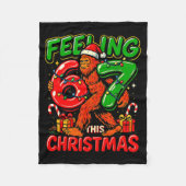 Feeling 67 This Christmas Funny Bigfoot Fleecedecke (Vorderseite)