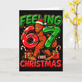 Feeling 67 This Christmas Funny Bigfoot  Karte (Gelbe Blume)