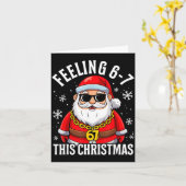 Feeling 67 This Christmas Funny Santa Holiday Xmas Karte (Gelbe Blume)