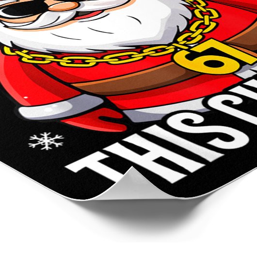 Feeling 67 This Christmas Funny Santa Holiday Xmas Poster (Ecke)