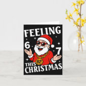 Feeling 6 7 This Christmas Funny Santa Six Seven M Karte (Gelbe Blume)