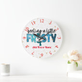 Feeling A Little Frosty Customize Große Wanduhr (Zuhause)