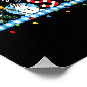 Feeling A Little Frosty Snowman Checkered Christma Poster (Ecke)