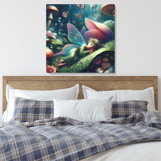 Feeling auf einem Pilz | Leer Leinwanddruck (Insitu (Schlafzimmer))