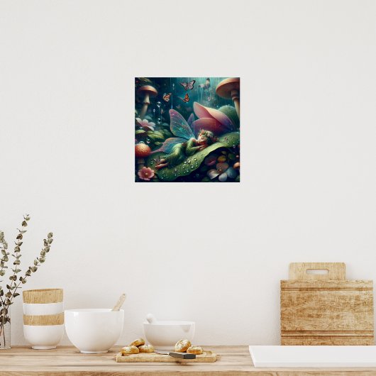 Feeling auf einem Pilz | Leer Poster (Küche)