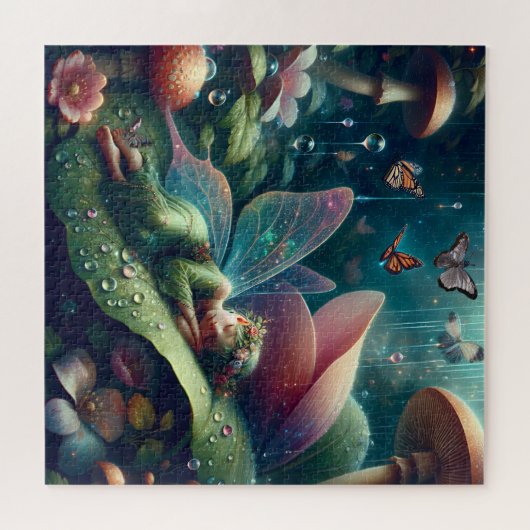 Feeling auf einem Pilz | Leer Puzzle (Horizontal)