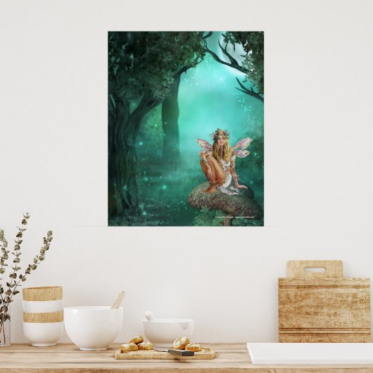 Feeling auf einem Pilzpflaster Poster (Küche)