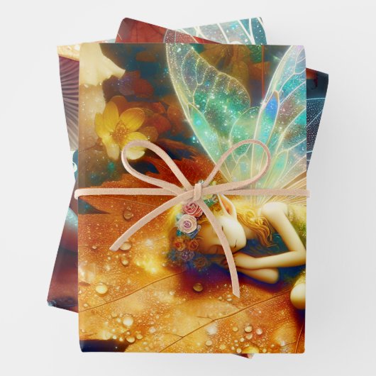 Feeling auf einer Personalisierten Blume Geschenkpapier Set (Beispiel)