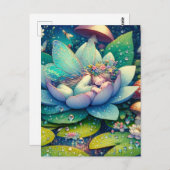 Feeling auf einer unsicheren Blume Postkarte (Vorne/Hinten)