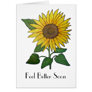 Feeling Better Balon Sunflowers Card