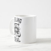 Feeling Feral Raccoon Coffee Cute Funny Trash Pand Kaffeetasse (Vorderseite Links)