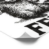 Feeling Feral Raccoon Drink Coffee Funny Trash Pan Poster (Ecke)