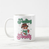 Feeling Frosty Retro Snowman  Kaffeetasse (Links)