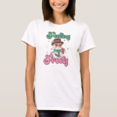 Feeling Frosty Retro Snowman T-Shirt (Vorderseite)