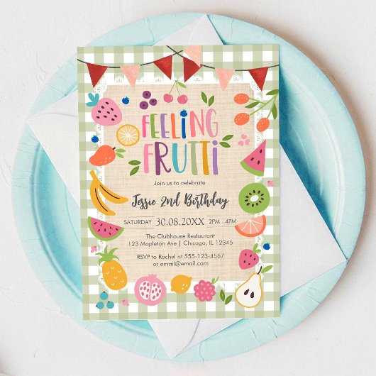Feeling Fruitti Birthday Invitation Einladung
