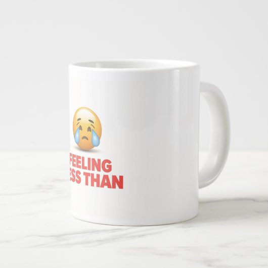 Feeling Less Than Jumbo-Tasse (Vorderseite Rechts)
