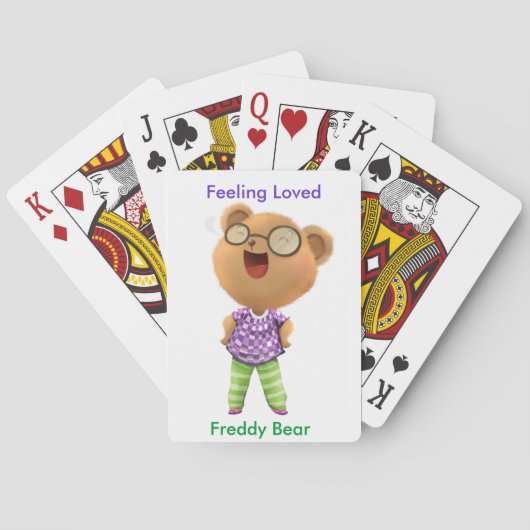 Feeling Loved, A Ted E. Bear Story, Freddy Bear Spielkarten (Rückseite)