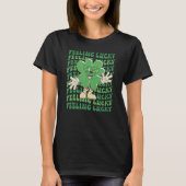 Feeling Lucky Smile Face Shamrock St Patrick's day T-Shirt (Vorderseite)