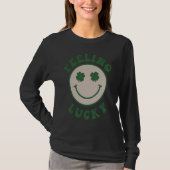 Feeling Lucky Smile Face St Patrick Day T-Shirt (Vorderseite)