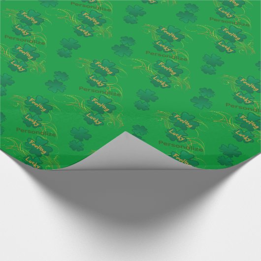 Feeling Lucky St. Patrick's Day Geschenkpapier (Ecke)