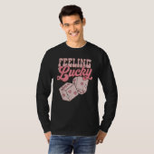 Feeling Lucky Valentines Day Cute Hearts Girls Boy T-Shirt (Vorne ganz)