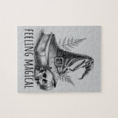 Feeling Magical Witches Spell Book and Skull Puzzle (Horizontal)