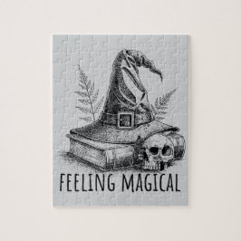 Feeling Magical Witches Spell Book and Skull Puzzle