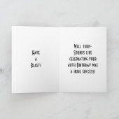 FEELING NO PAIN "40th" BIRTHDAY Karte (Innenseite)