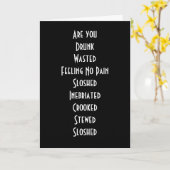 FEELING NO PAIN "40th" BIRTHDAY Karte (Gelbe Blume)